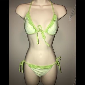 SOFIA by ViX Green Polka Dot Bikini Swimsuit Small